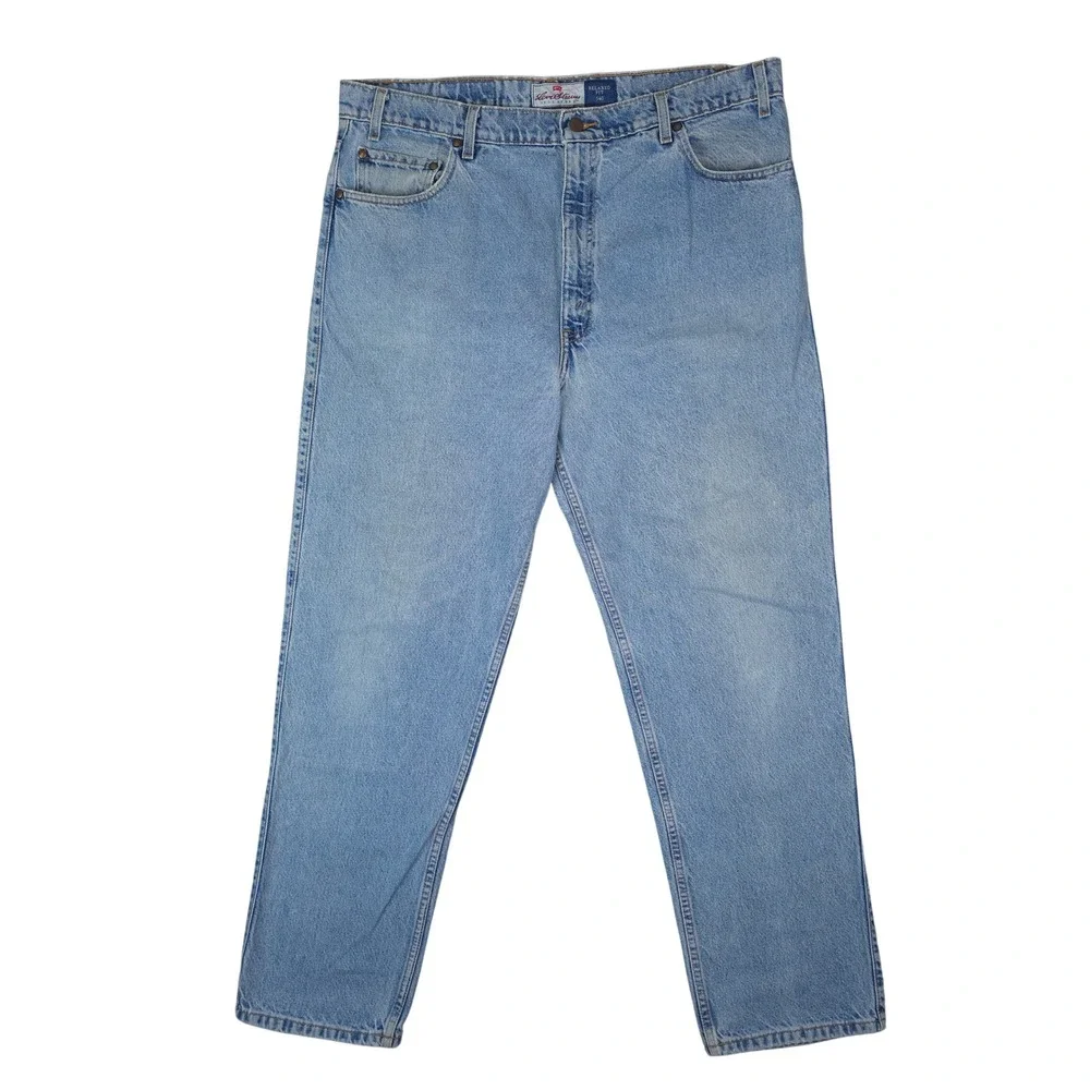 Levis 540 Relaxed Fit Jeans Men 39x32 Blue Tapered Leg Brown Tab 90s Vintage USA